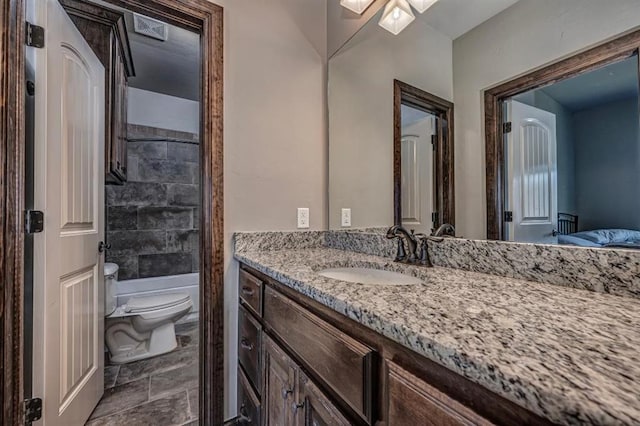 3205 Sycamore Dr, Moore, OK 73160 - full bathroom with vanity and toilet