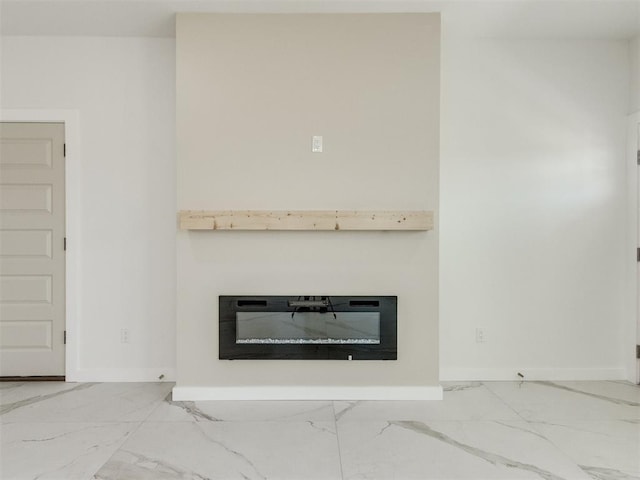 426 NW 115th St, Oklahoma City, OK 73114 - detailed view of a glass covered fireplace and baseboards