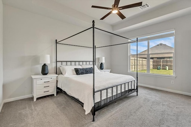 6605 NW 147th St, Oklahoma City, OK 73013 - bedroom with carpet and a ceiling fan