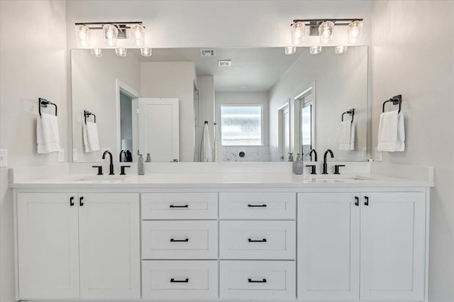 6605 NW 147th St, Oklahoma City, OK 73013 - full bathroom with double vanity and a shower