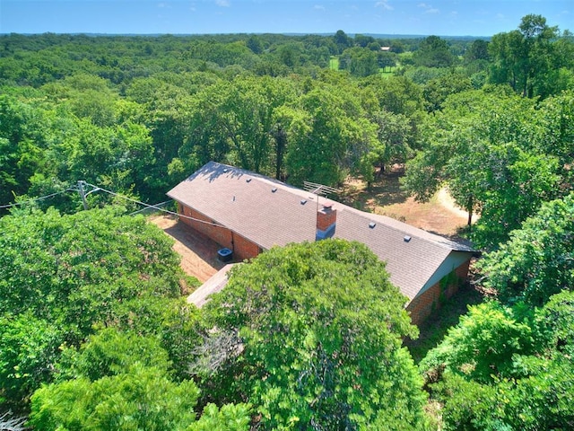 5903 N Floyd Cox Dr, Norman, OK 73026 - aerial view of property's location featuring a heavily wooded area
