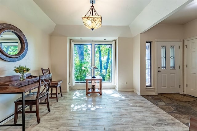 1600 Turtlecreek Rd, Edmond, OK 73013 - entrance foyer with baseboards and wood finished floors