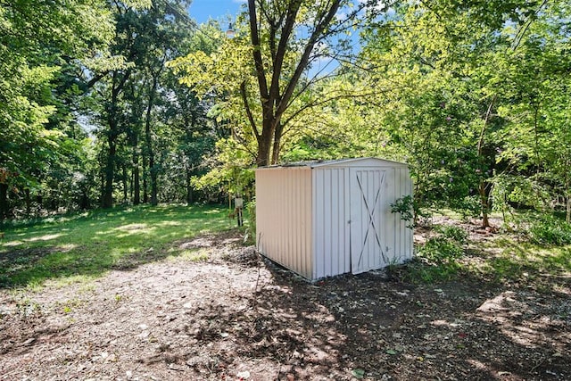3334 N 9th Ave, Purcell, OK 73080 - view of shed with a wooded view