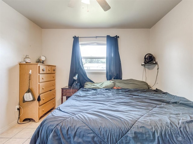 5305 S Drexel Ave, Oklahoma City, OK 73119 - bedroom with light tile patterned flooring and ceiling fan