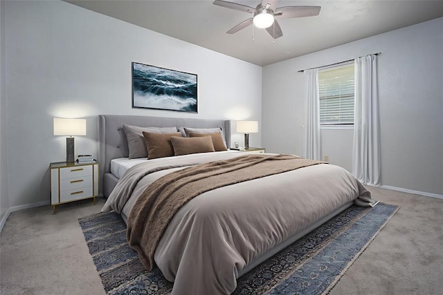12612 Bannockburn Pl, Oklahoma City, OK 73142 - bedroom with carpet flooring and ceiling fan