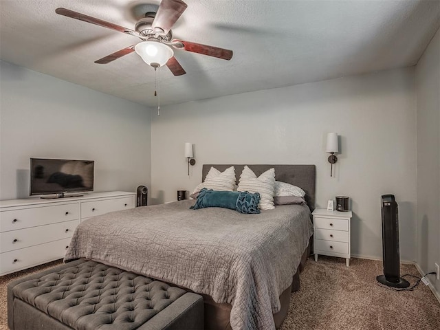 1008 S Neptune Rd, Edmond, OK 73003 - bedroom featuring carpet floors and a ceiling fan