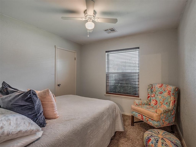 1008 S Neptune Rd, Edmond, OK 73003 - bedroom featuring carpet floors and ceiling fan