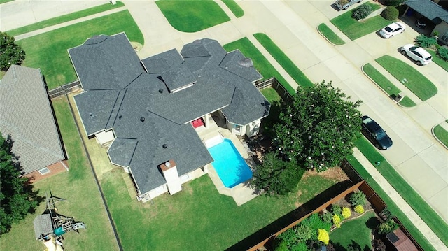 1004 Reginald Dr, Norman, OK 73072 - bird's eye view of a pool area