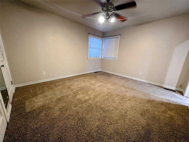 2436 NW 43rd Cir, Oklahoma City, OK 73112 - carpeted spare room with ceiling fan and baseboards