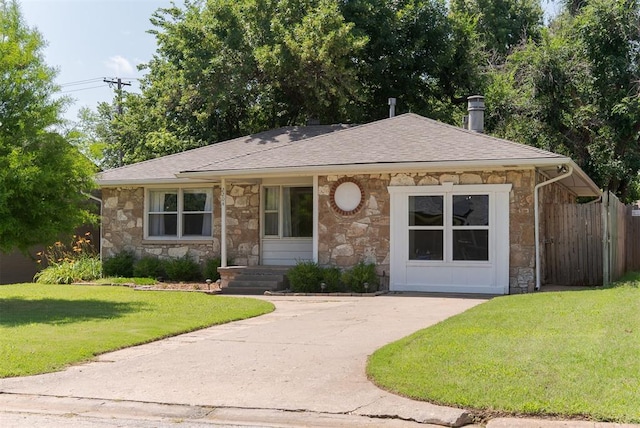 2204 Churchill Pl, Oklahoma City, OK 73120 - view of front facade with stone siding and roof with shingles
