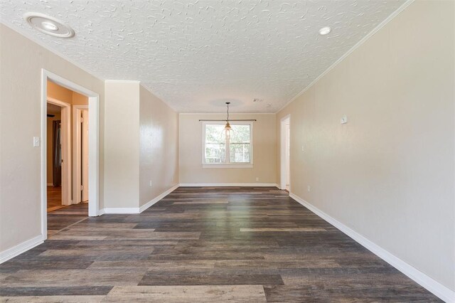 2204 Churchill Pl, Oklahoma City, OK 73120 - unfurnished room featuring ornamental molding, wood finished floors, and a textured ceiling