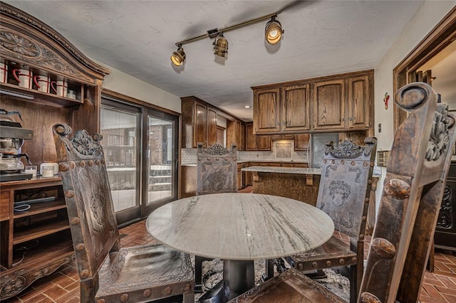 1504 Canary Pl, Edmond, OK 73034 - dining room with brick floors