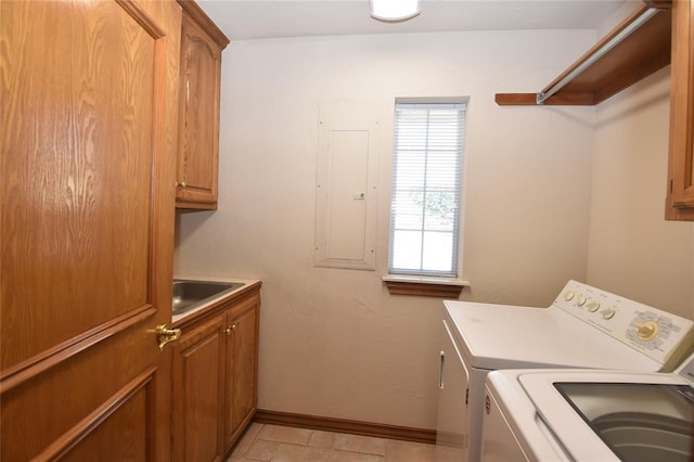12608 Redstone Ct, Oklahoma City, OK 73142 - laundry room with independent washer and dryer and cabinet space