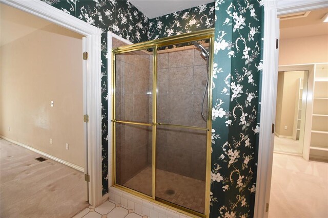 12608 Redstone Ct, Oklahoma City, OK 73142 - full bath with a stall shower and baseboards