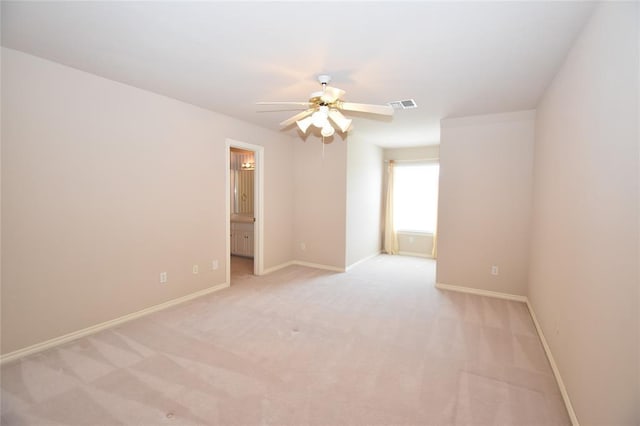 12608 Redstone Ct, Oklahoma City, OK 73142 - spare room with ceiling fan and light colored carpet