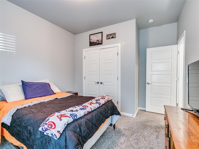 1417 Atalon Dr, Moore, OK 73160 - bedroom featuring light carpet and a closet