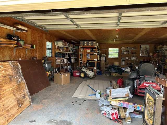 344393 E 930th Rd, Chandler, OK 74834 - garage with wooden walls