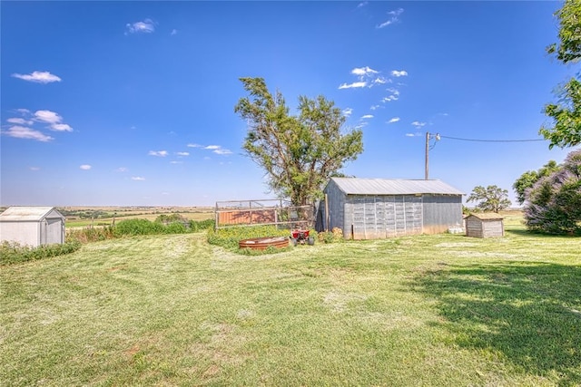 22807 E 1070th Rd, Clinton, OK 73601 - view of grassy yard with a shed