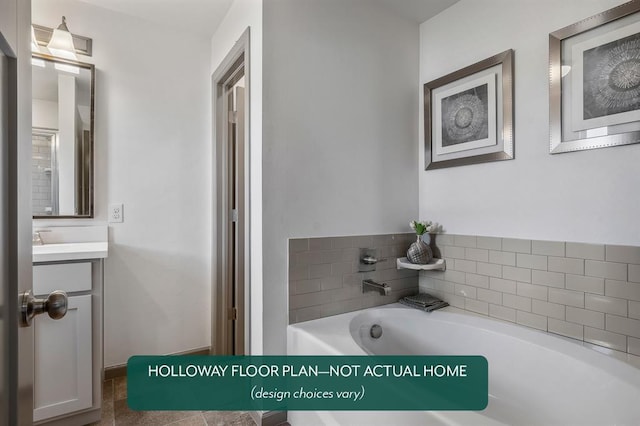 12825 NW 4th St, Yukon, OK 73099 - full bathroom featuring vanity and a bath