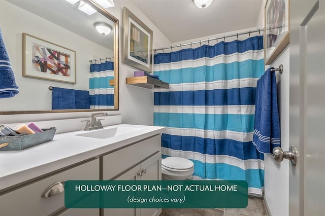 12825 NW 4th St, Yukon, OK 73099 - full bath featuring vanity and curtained shower