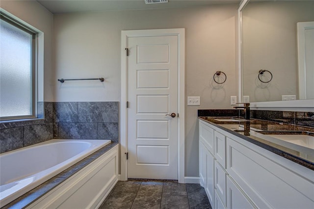 9120 NW 123rd St, Yukon, OK 73099 - full bath with double vanity and a bath