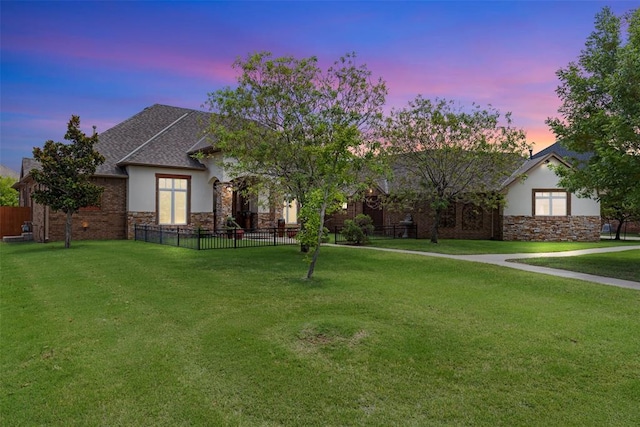 15016 Kurdson Way, Edmond, OK 73013 - view of front of home featuring stone siding and stucco siding