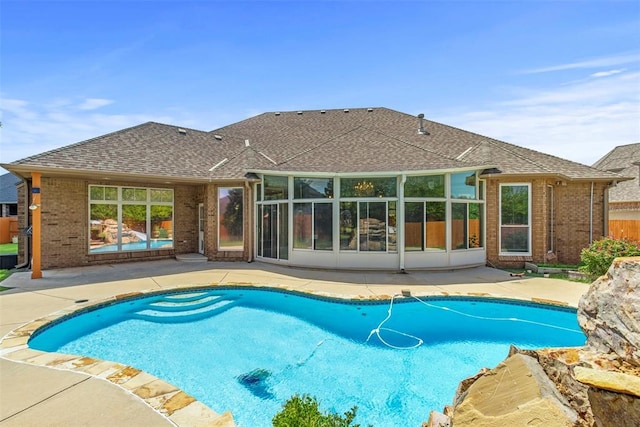 15016 Kurdson Way, Edmond, OK 73013 - view of swimming pool featuring a patio area