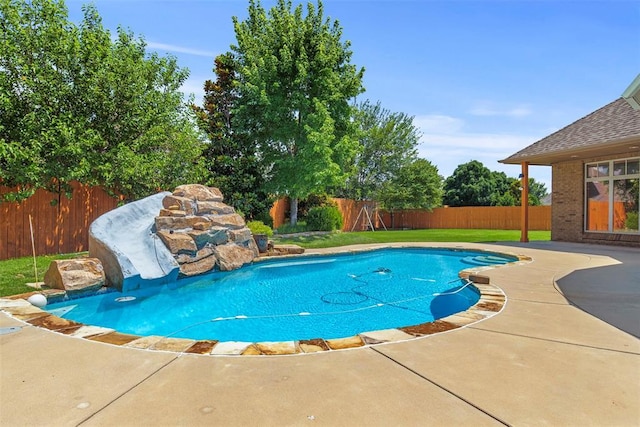 15016 Kurdson Way, Edmond, OK 73013 - view of pool with a fenced backyard and a patio area
