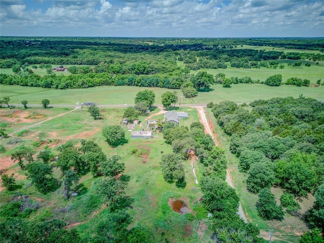 4255 SE 120th Ave, Norman, OK 73026 - aerial view of property and surrounding area with rural landscape