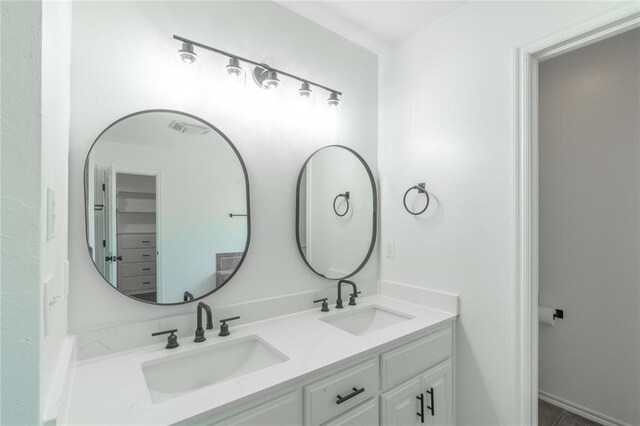 201 NW 160th Ter, Edmond, OK 73013 - full bathroom featuring double vanity