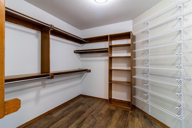 10517 SE 49th St, Oklahoma City, OK 73150 - walk in closet featuring dark wood-style flooring