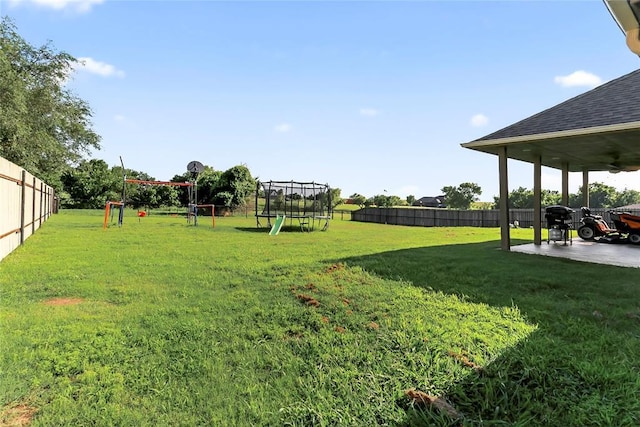 5901 NE Watts Rd, Elgin, OK 73538 - fenced yard with a patio area