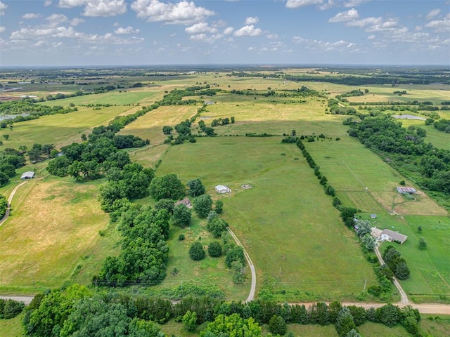 356818 E 1070th Rd, Prague, OK 74864 - aerial overview of property's location with rural landscape