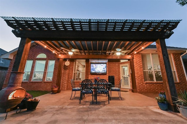2704 Jills Trl, Edmond, OK 73012 - view of patio featuring a pergola and outdoor dining area