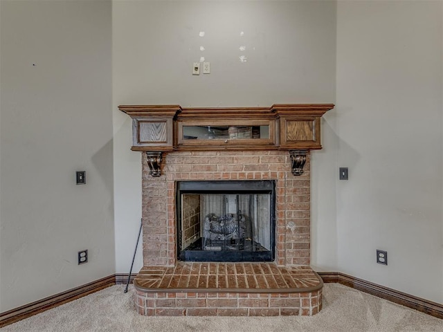 11749 SW 16th St, Yukon, OK 73099 - detailed view of carpet floors and a fireplace