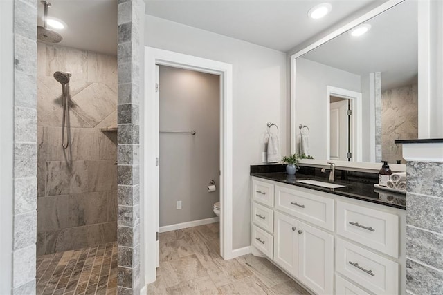 12904 SW 8th St, Yukon, OK 73099 - full bathroom with a walk in shower and vanity