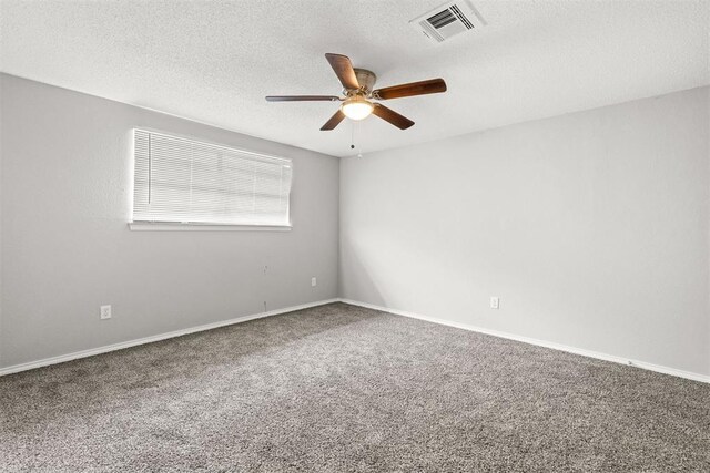4800 SE 45th St, Oklahoma City, OK 73135 - spare room featuring ceiling fan, carpet floors, and a textured ceiling