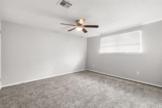 4800 SE 45th St, Oklahoma City, OK 73135 - unfurnished room with a ceiling fan, carpet floors, and a textured ceiling