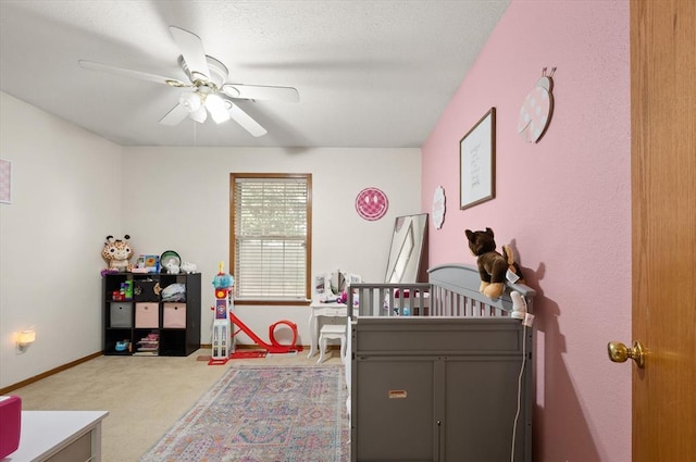 910796 S 3350th Rd, Wellston, OK 74881 - bedroom featuring carpet floors and ceiling fan