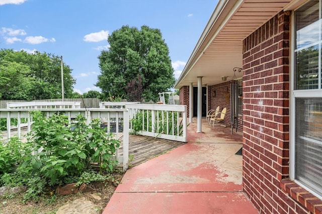 910796 S 3350th Rd, Wellston, OK 74881 - view of patio with a deck