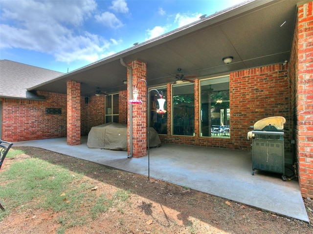 12905 S Mustang Rd, Mustang, OK 73064 - view of patio featuring a ceiling fan