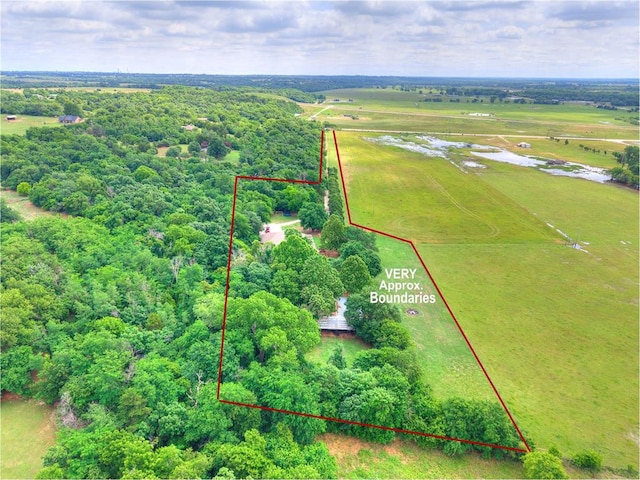 12905 S Mustang Rd, Mustang, OK 73064 - view of rural area with property boundaries highlighted