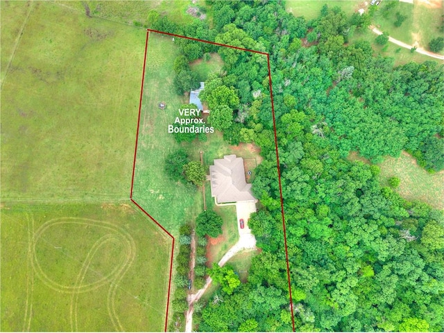 12905 S Mustang Rd, Mustang, OK 73064 - aerial view of property's location featuring property boundaries highlighted