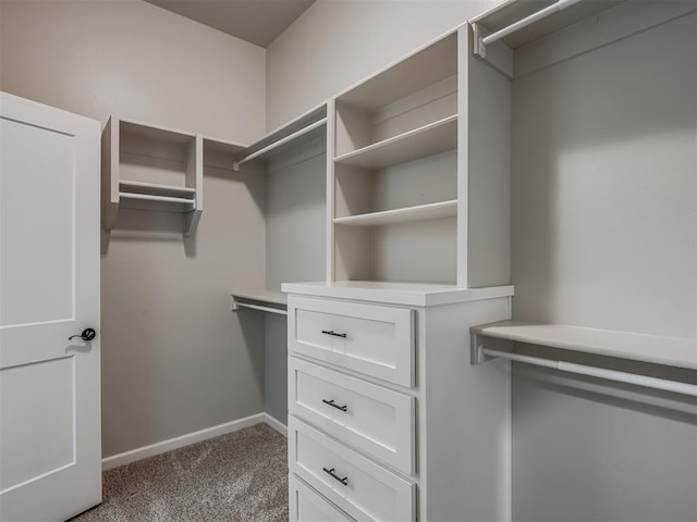 4821 Hidalgo Ave, Mustang, OK 73064 - walk in closet featuring dark colored carpet