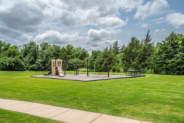 2916 Wood Thrush Way, Edmond, OK 73012 - community jungle gym featuring a yard