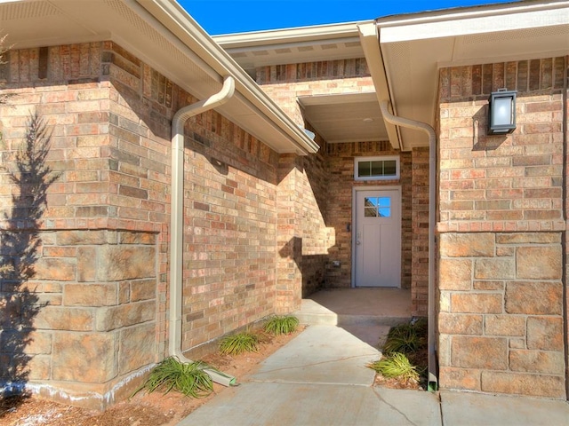 9313 NW 141st St, Yukon, OK 73099 - property entrance with brick siding
