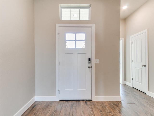 9313 NW 141st St, Yukon, OK 73099 - entrance foyer with wood finished floors and baseboards