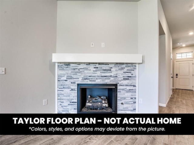 2508 Marsh Ln, Midwest City, OK 73130 - detailed view of wood finished floors, recessed lighting, and a fireplace