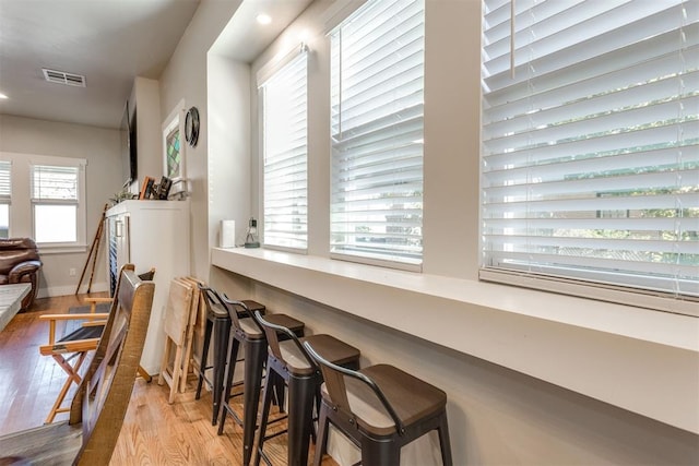 3424 NW 16th St, Oklahoma City, OK 73107 - dining area featuring light wood-type flooring and recessed lighting