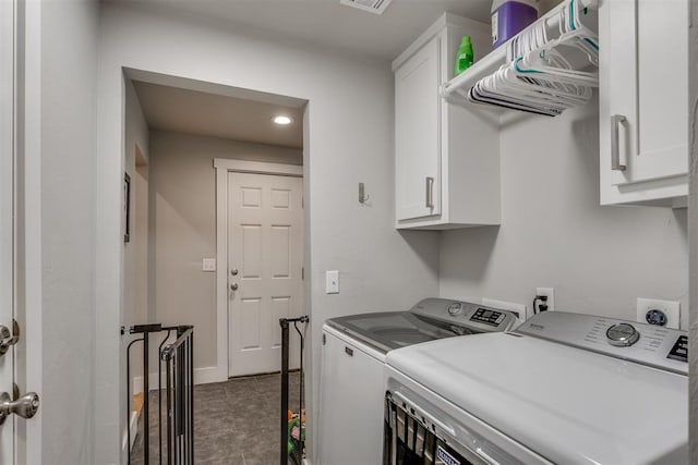 3424 NW 16th St, Oklahoma City, OK 73107 - laundry area featuring cabinet space, independent washer and dryer, and recessed lighting